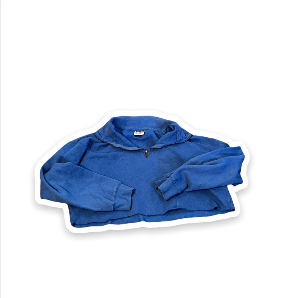 Blue crop top sweater Size: L